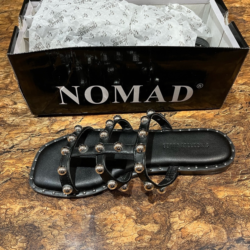 Sincerely Julie Black Studded Sandal